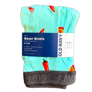 Mens Chili Peppers & Hot Sauce Boxer Briefs - Size Small - Old Navy - NWT